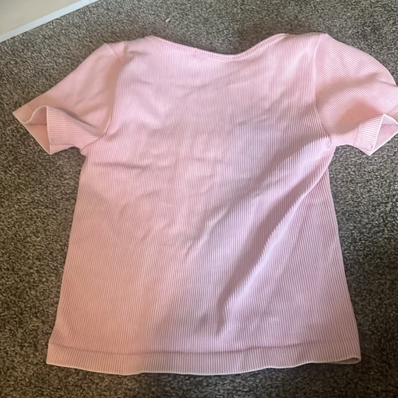 Pink square neck tight top - Picture 3 of 3